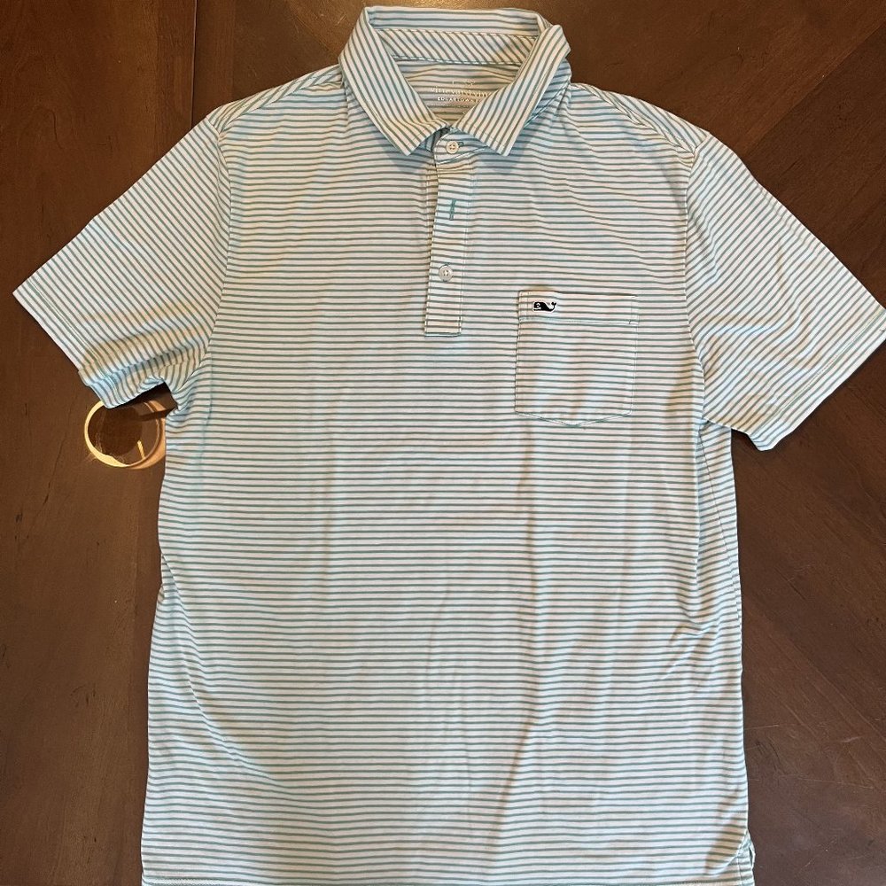 Boy's Vineyard Vines Striped Polo Shirt
